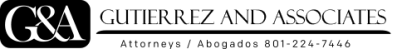 Gutierrez y Asociados logo in the footer, highlighting expert workers' compensation legal services.